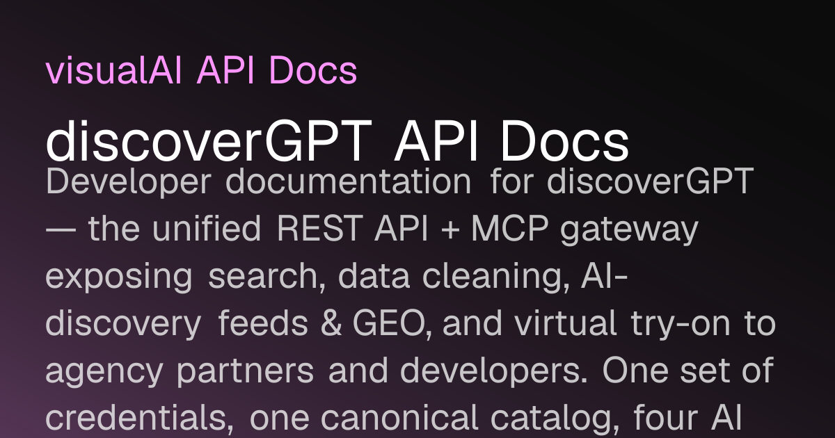 discoverGPT API Docs